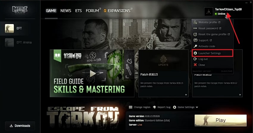 access launcher settings