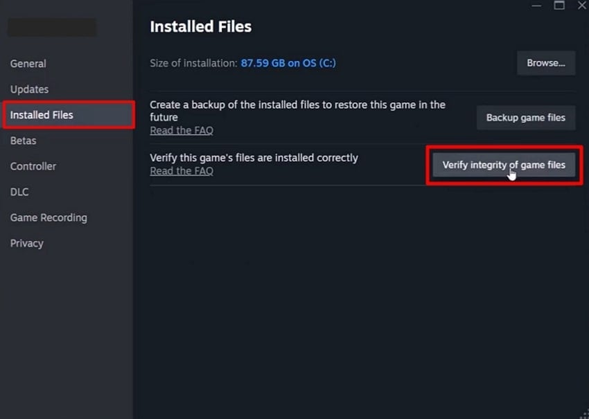verify integrity of game files