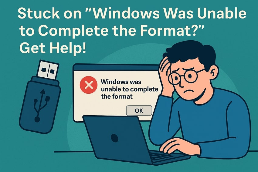 windows unable to complete format error