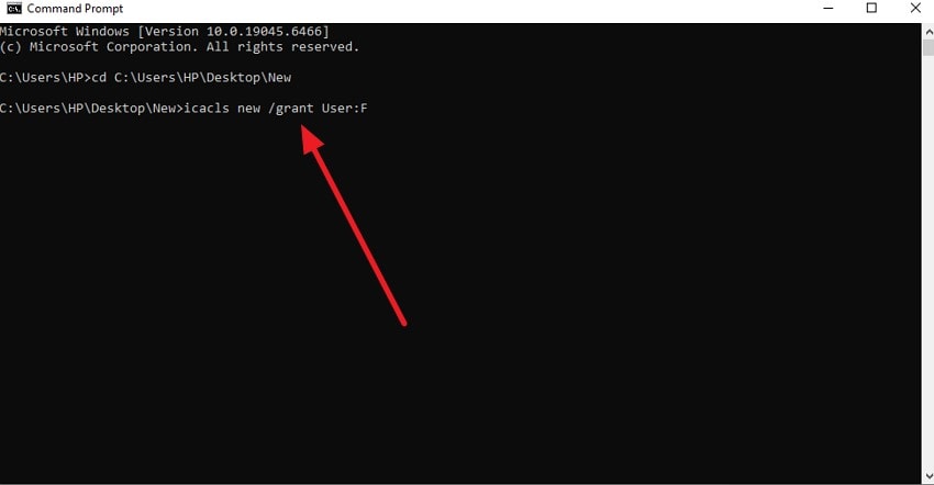 grant ntfs security access from cmd