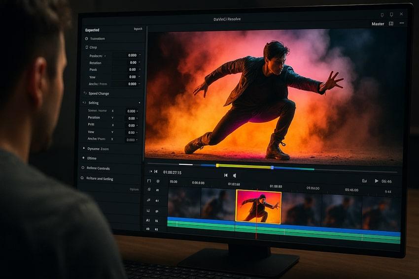explanation on resolve freeze frame