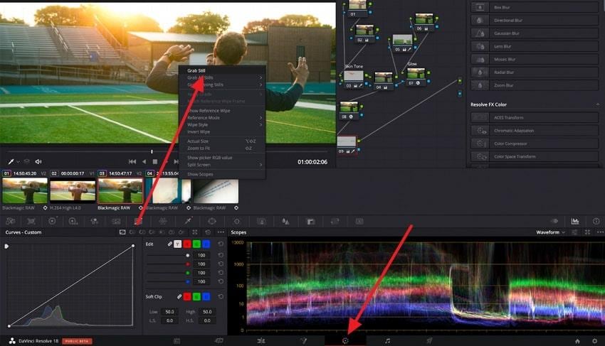access color page and grab still