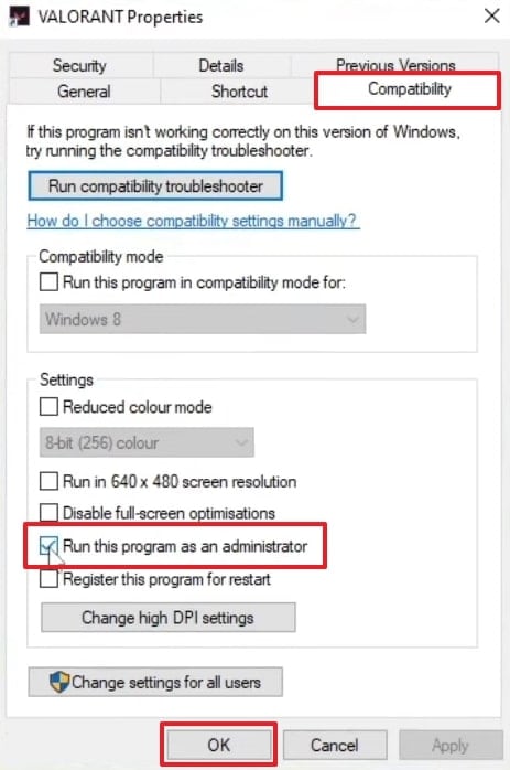 run valorant as administrator