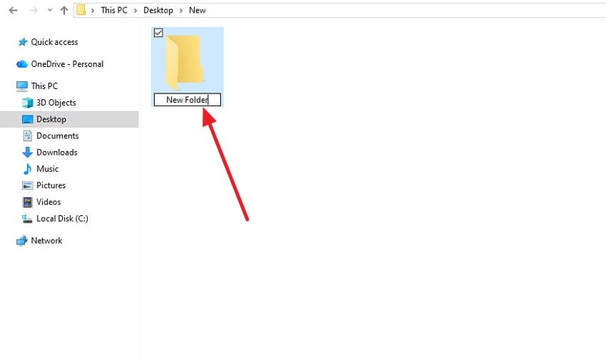 type new name without illegal characters