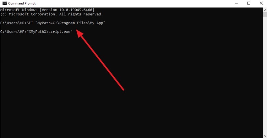 find path with command