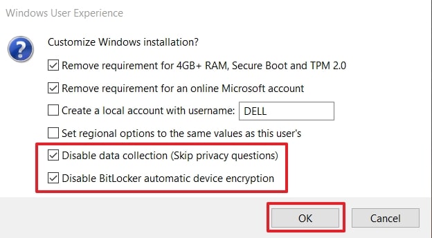 disable all cpu tpm checks