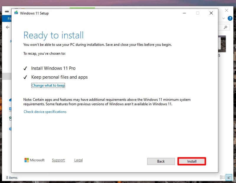 install windows 11 setup file