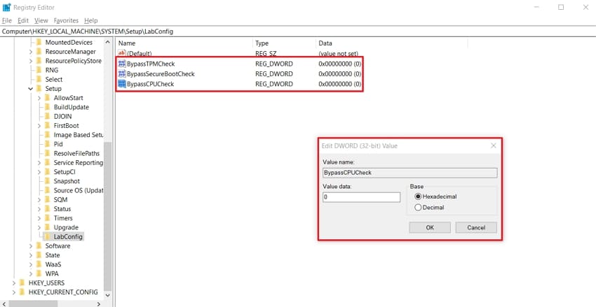 bypass tpm boot check value