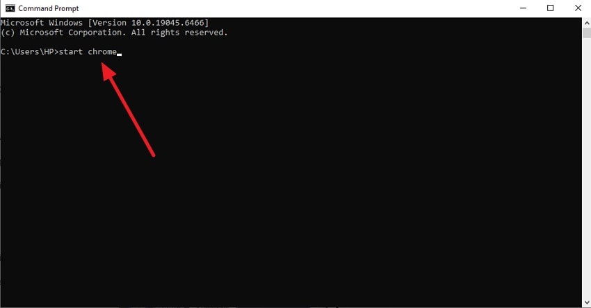run start command on command prompt