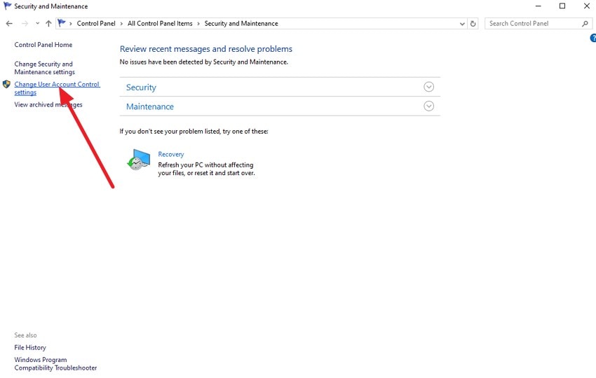 access user account control settings
