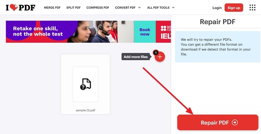 upload pdf on i love pdf