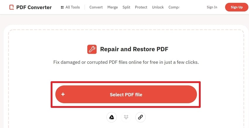 add broken pdf on pdf converter