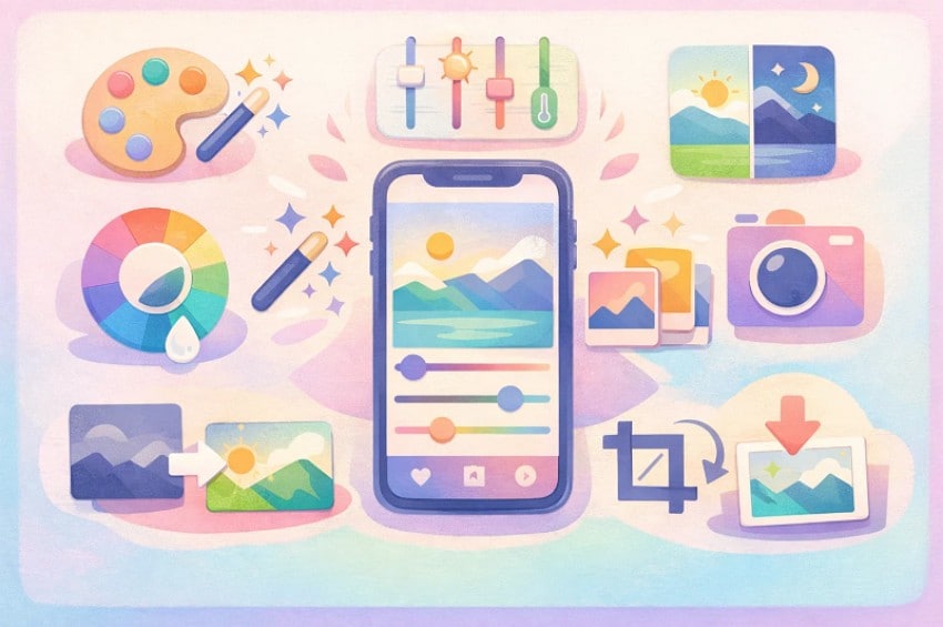 features of color adjusting apps