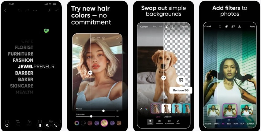 picsart adjust colors of image