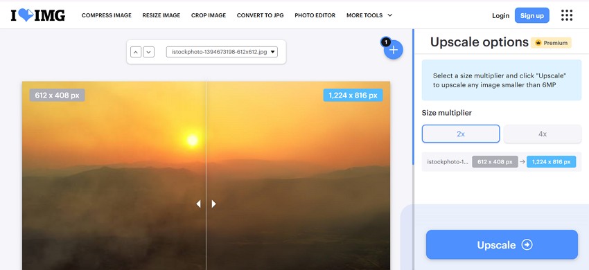 iloveimg online image enhancer