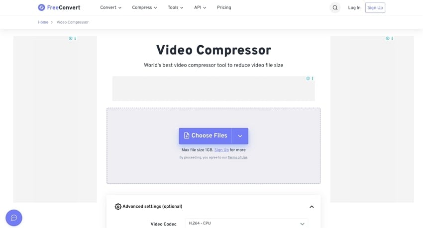 freeconvert online compressor video