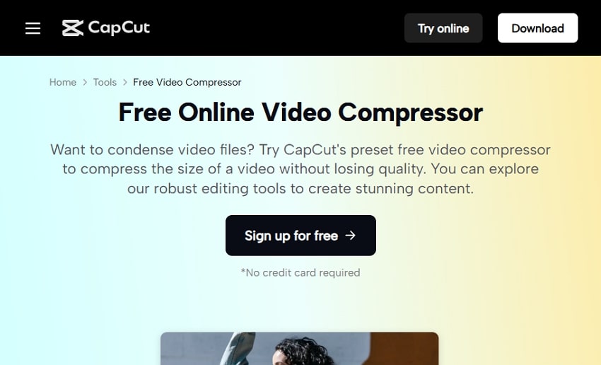 capcut online video compressor