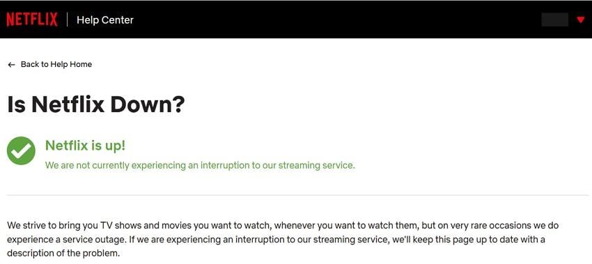 check the server status