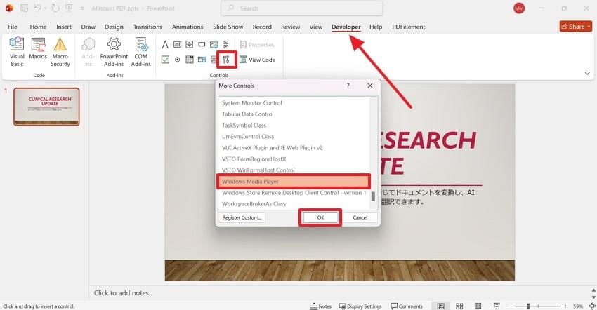 enable windows media player option