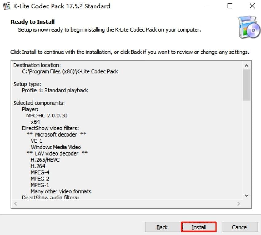 start codec installation