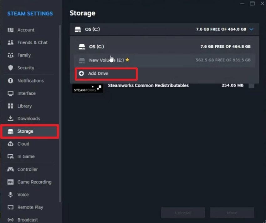 add another storage drive