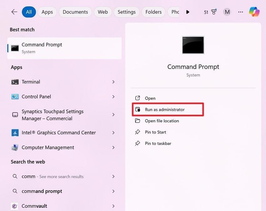 run command prompt as administrator