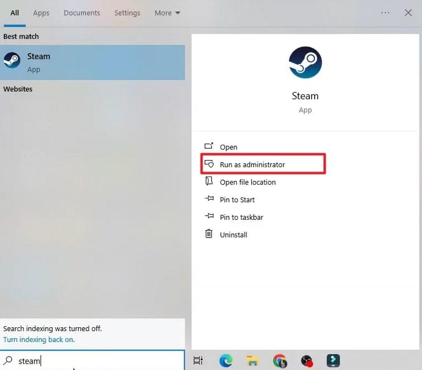run steam as administrator