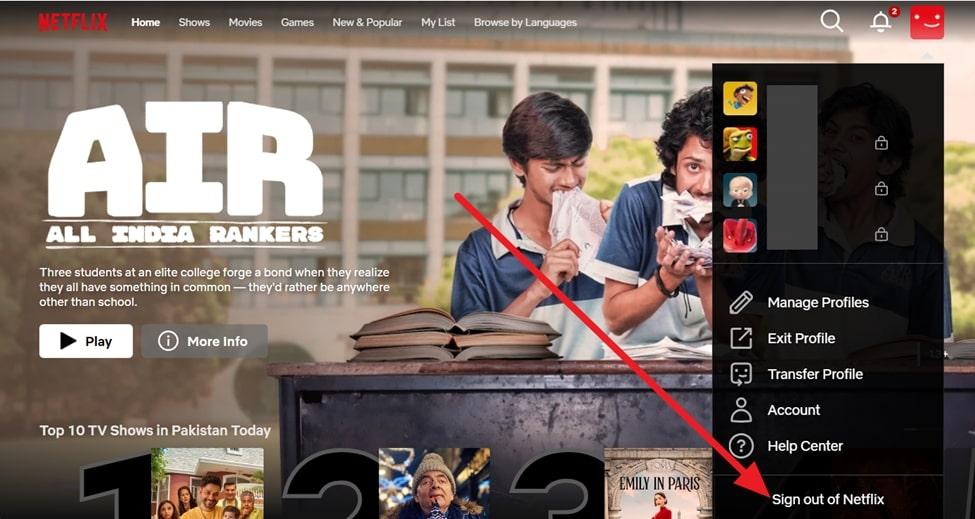 sign out and in on pc