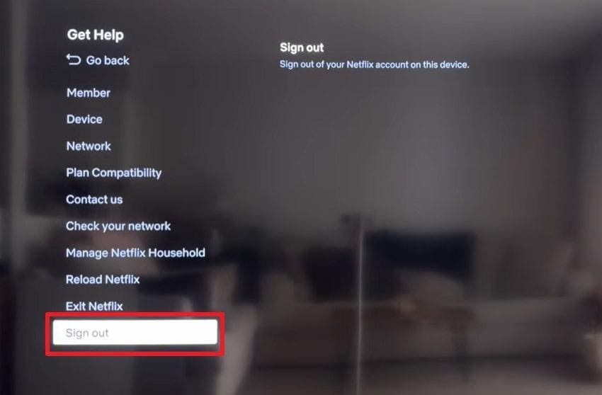 sign in again on tv netflix