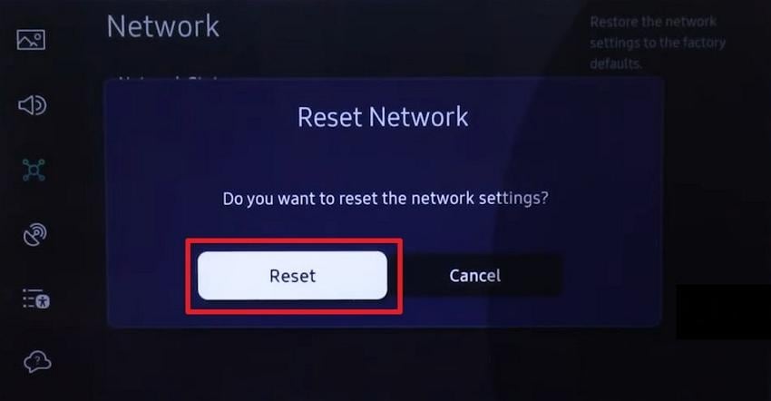 reset samsung tv network settings