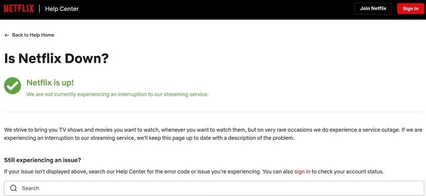 check netflix server status