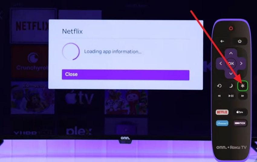 highlight netflix app on roku