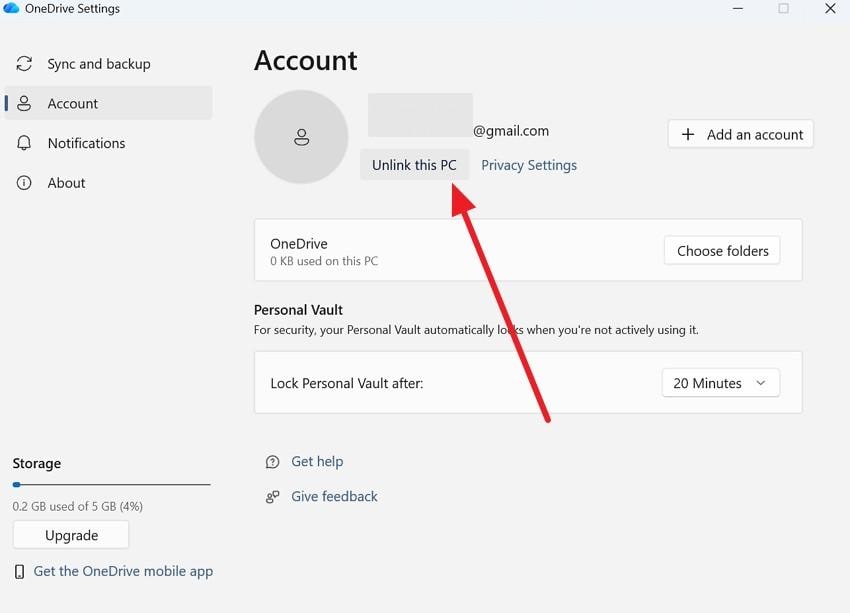 access profile in onedrive