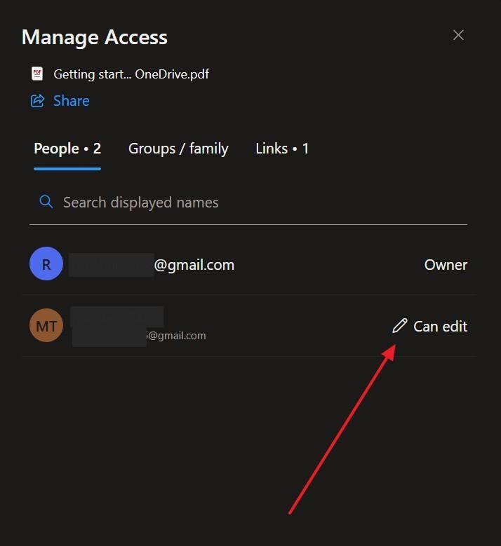 view the account permissions