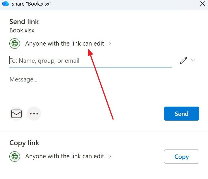 alter onedrive file sharing settings