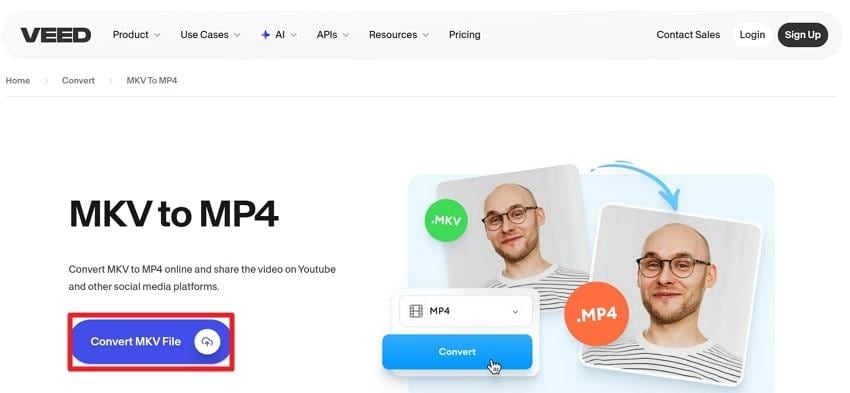 press convert mkv file button