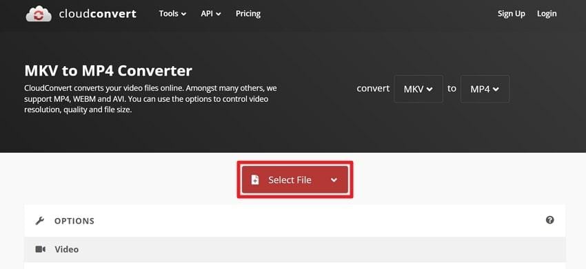 add mkv on cloudconvert