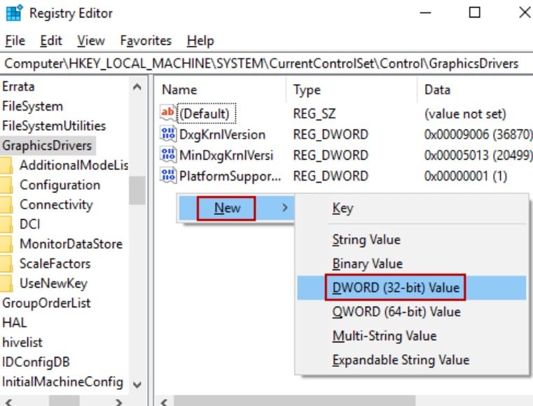 adjust tdr registry values