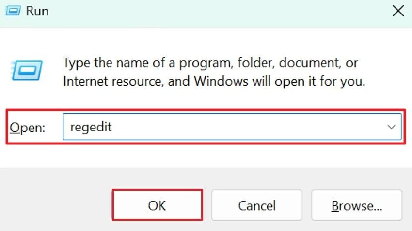 open registry entries