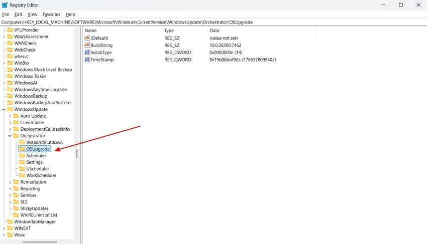 check correct registry path