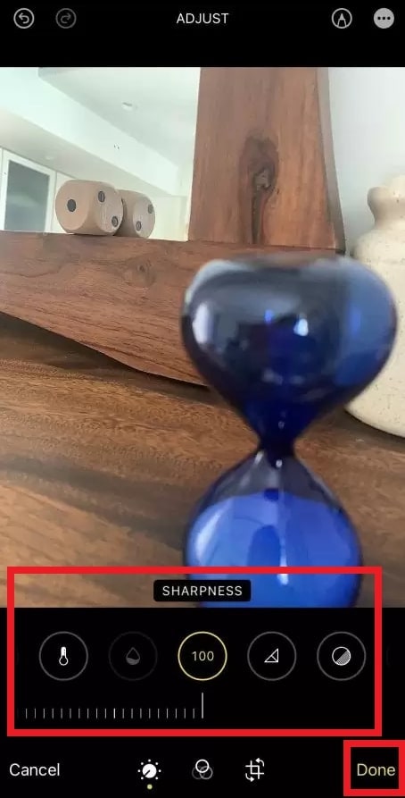 edit iphone picture sharpness