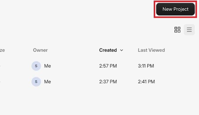 descript new project