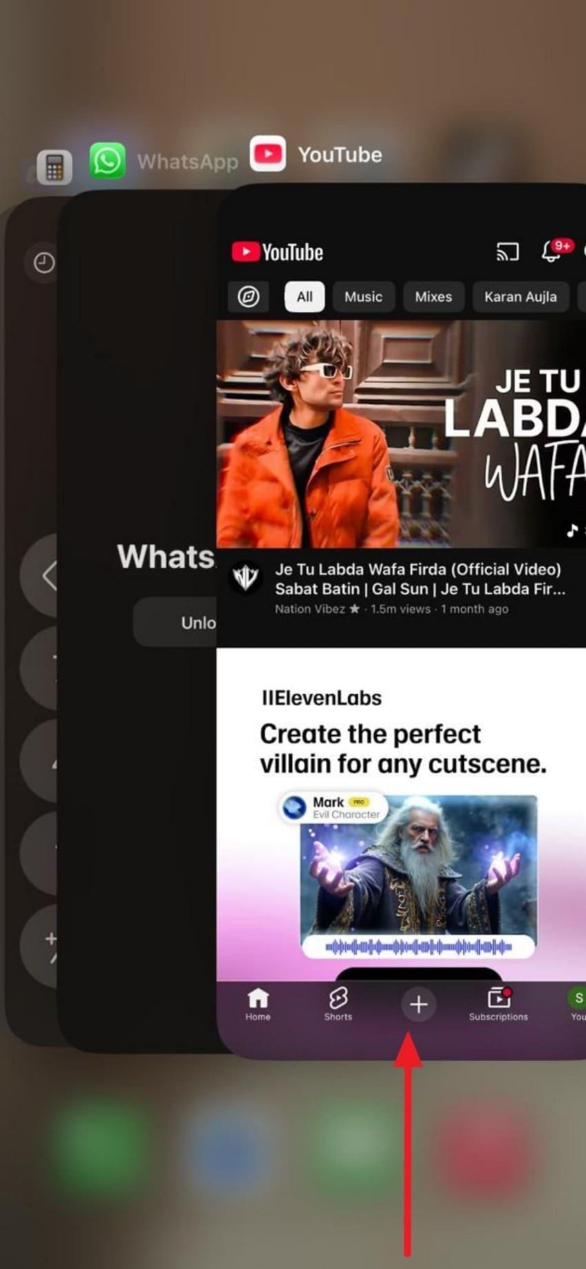 close youtube on iphone