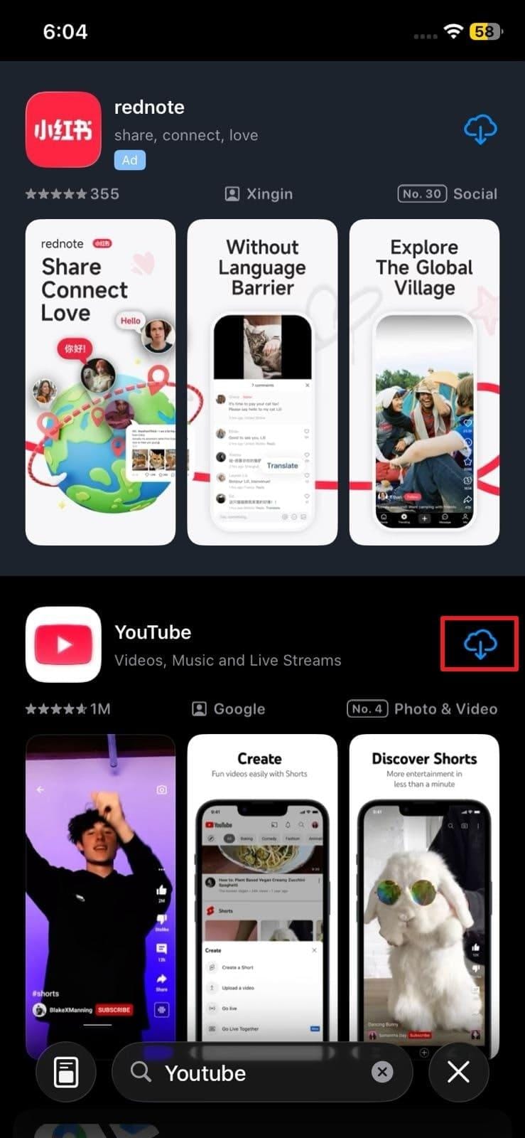 update youtube on iphone