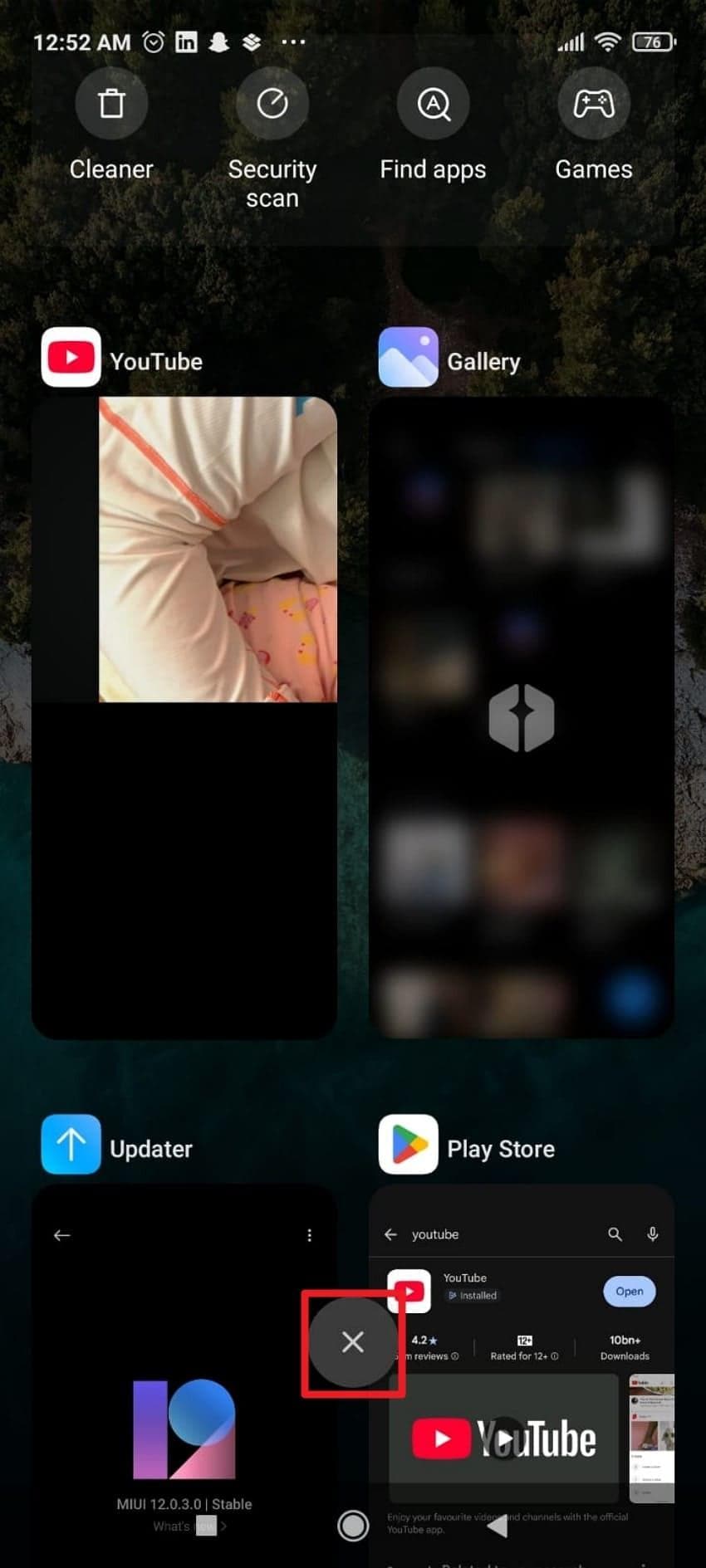 close unnecessary apps