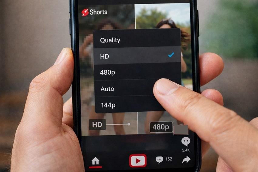 low quality for shorts lagging