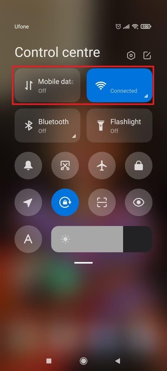 check internet connection