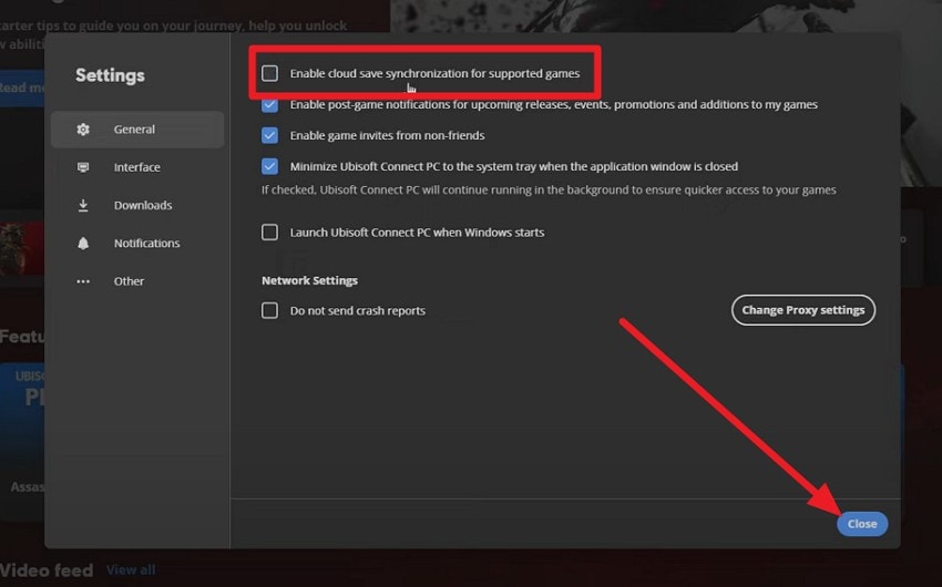 pick the close option