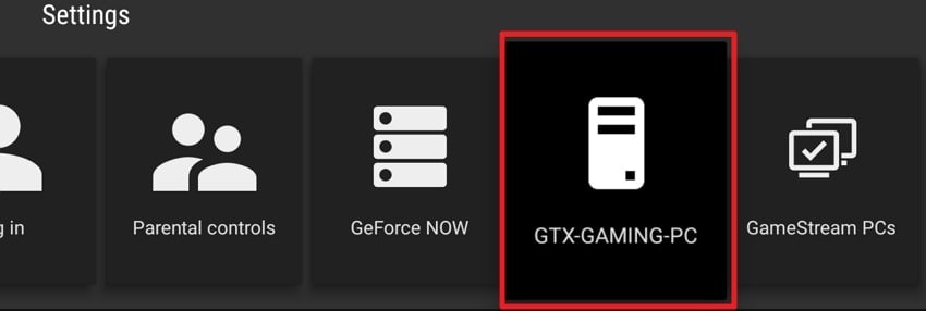 access settings option on nvidia