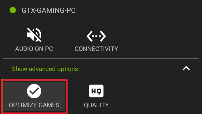 turn off optimize games option